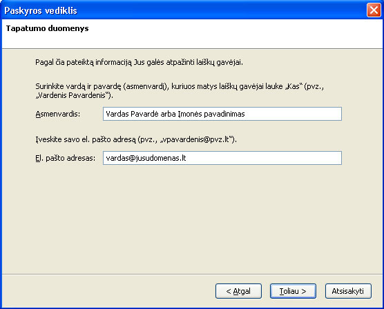 E-mail setup MS OUTLOOK MOZILLA THUNDERBIRD 2